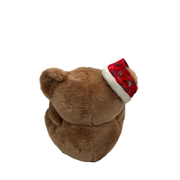 Vintage Steven Smith CHRISTMAS Plush Brown TEDDY BEAR Christmas Bow & Paws - Picture 3 of 10